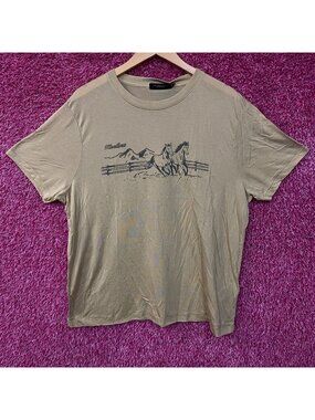 Junk Food Montana Horses Vintage Style Women's Tissue Tee 2XL
